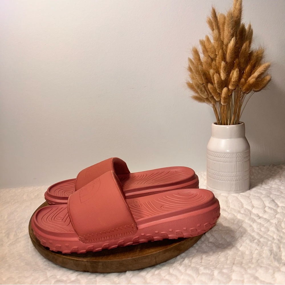The North Face Neve Stop Cush Women’s Slides. Sz 7. Medium Pink/Coral - Picture 3 of 7